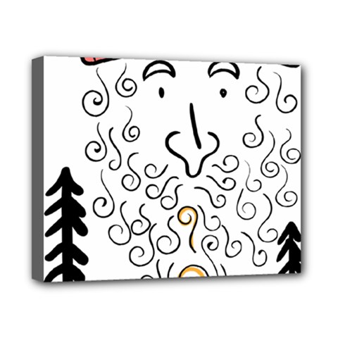 Santa Claus Cabin Hut Campfire Canvas 10  X 8  (stretched) by Ndabl3x