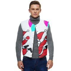 Nicholas Santa Claus Balloons Stars Men s Button Up Puffer Vest	 by Ndabl3x