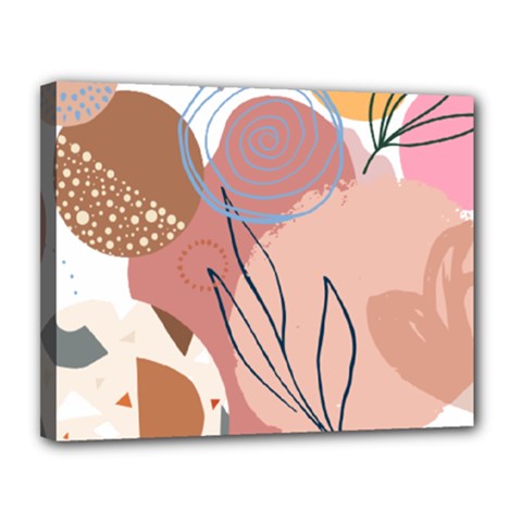 Abstract Circles Art Design Canvas 14  X 11  (stretched) by Ndabl3x