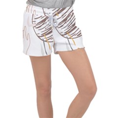 Abstract Hand Vine Lines Drawing Women s Velour Lounge Shorts by Ndabl3x