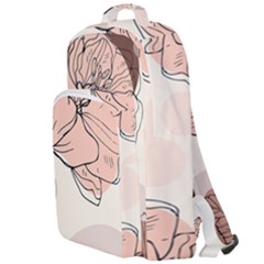 Abstract Flower Leaves Pattern Double Compartment Backpack by Grandong