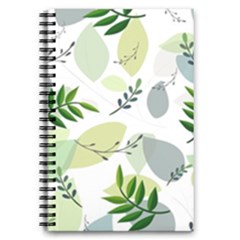 Leaves Foliage Pattern Abstract 5 5  X 8 5  Notebook by Grandong