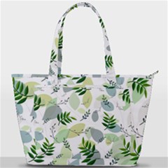 Leaves Foliage Pattern Abstract Back Pocket Shoulder Bag  by Grandong