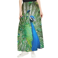 Peafowl Peacock Maxi Chiffon Skirt by Sarkoni
