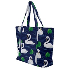 Swan-pattern-elegant-design Zip Up Canvas Bag by Proyonanggan