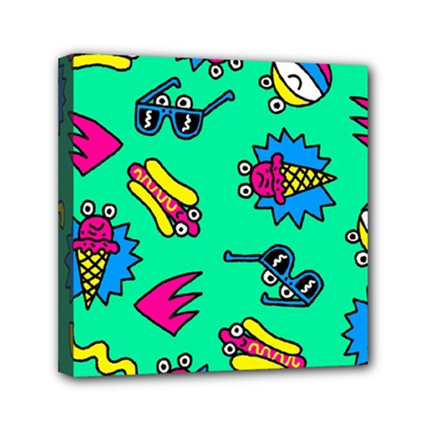 Pattern Adweek Summer Mini Canvas 6  X 6  (stretched) by Ndabl3x