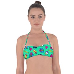 Pattern Adweek Summer Tie Back Bikini Top by Ndabl3x