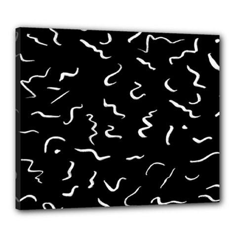 Scribbles Lines Drawing Picture Canvas 24  X 20  (stretched) by Sarkoni