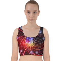 Physics Quantum Physics Particles Velvet Racer Back Crop Top by Sarkoni