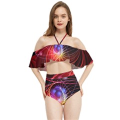 Physics Quantum Physics Particles Halter Flowy Bikini Set  by Sarkoni
