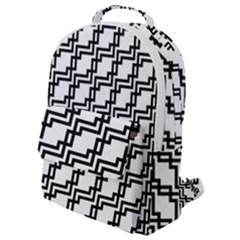Pattern Monochrome Repeat Flap Pocket Backpack (small) by Apen