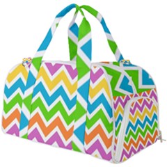 Chevron Pattern Design Texture Burner Gym Duffel Bag by Apen