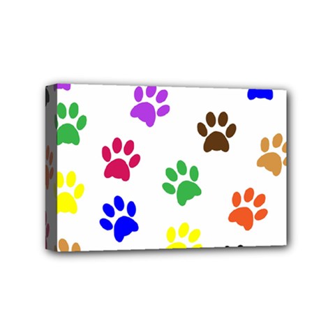 Pawprints Paw Prints Paw Animal Mini Canvas 6  X 4  (stretched) by Apen