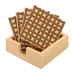 Seamless Stripe Pattern Lines Bamboo Coaster Set by Apen