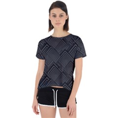 Diagonal Square Black Background Open Back Sport T-shirt by Apen