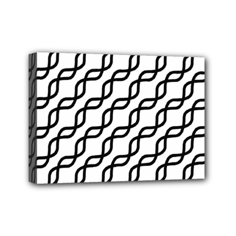 Diagonal Stripe Pattern Mini Canvas 7  X 5  (stretched) by Apen