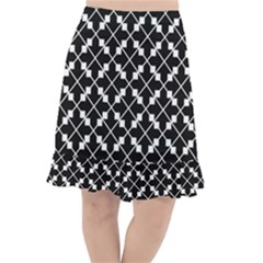 Abstract Background Arrow Fishtail Chiffon Skirt by Apen