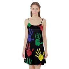 Ellipse Pattern Background Satin Night Slip by Apen