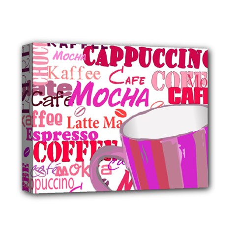 Coffee Cup Lettering Coffee Cup Deluxe Canvas 14  X 11  (stretched) by Amaryn4rt