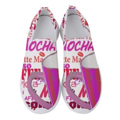 Coffee Cup Lettering Coffee Cup Women s Slip On Sneakers by Amaryn4rt