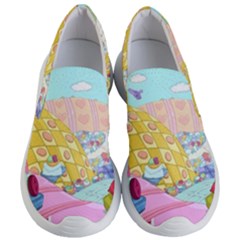 Pillows And Vegetable Field Illustration Adventure Time Cartoon Women s Lightweight Slip Ons by Sarkoni