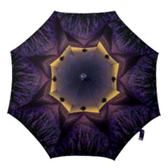 Bed Of Purple Petaled Flowers Photography Landscape Nature Hook Handle Umbrellas (medium) by Sarkoni