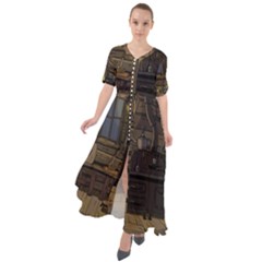 Adventure Time Finn The Human Jake The Dog Waist Tie Boho Maxi Dress by Sarkoni