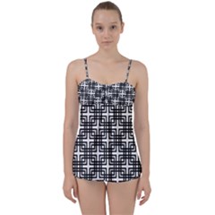 Pattern Vector Halftone Wallpaper Babydoll Tankini Set by Pakjumat