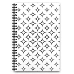 Star Curved Pattern Monochrome 5 5  X 8 5  Notebook by Pakjumat