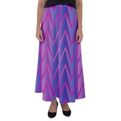 Geometric Background Abstract Flared Maxi Skirt by Pakjumat