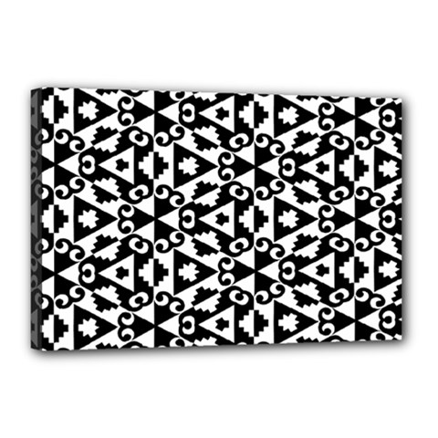 Geometric Tile Background Canvas 18  X 12  (stretched) by Apen