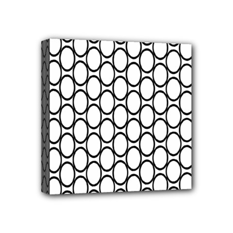 Black Pattern Halftone Wallpaper Mini Canvas 4  X 4  (stretched) by Apen