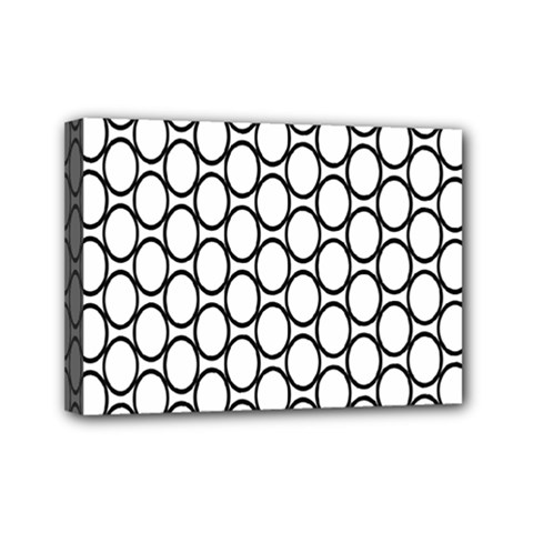 Black Pattern Halftone Wallpaper Mini Canvas 7  X 5  (stretched) by Apen