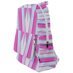 Geometric 3d Design Pattern Pink Travelers  Backpack by Apen