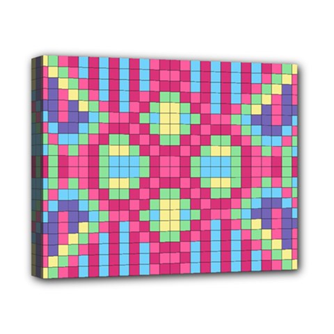 Checkerboard Squares Abstract Texture Pattern Canvas 10  X 8  (stretched) by Apen