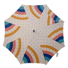 Retro Abstract Geometric Hook Handle Umbrellas (medium) by Modalart