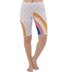 Retro Abstract Geometric Cropped Leggings  by Modalart