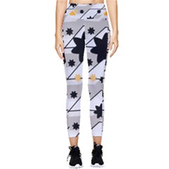 Flower Shape Abstract Pattern Pocket Leggings  by Modalart