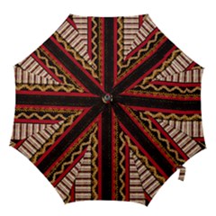 Textile Pattern Abstract Fabric Hook Handle Umbrellas (small) by Modalart