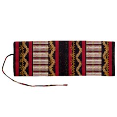 Textile Pattern Abstract Fabric Roll Up Canvas Pencil Holder (m) by Modalart