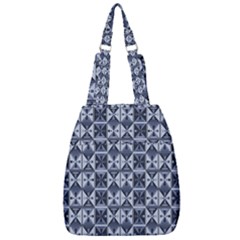 Geometric Monochrome Triangle Center Zip Backpack by Bedest