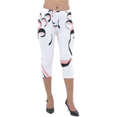 Feet Toes Foot Barefoot Footprint Lightweight Velour Capri Leggings  by Modalart