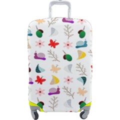 Snail Butterfly Pattern Seamless Luggage Cover (large) by Bedest