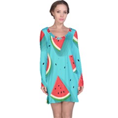 Watermelon Fruit Slice Long Sleeve Nightdress by Bedest