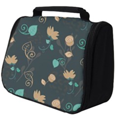 Flower Leaves Pattern Seamless Full Print Travel Pouch (big) by Bedest