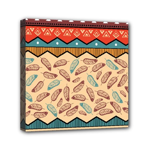 Ethnic-tribal-pattern-background Mini Canvas 6  X 6  (stretched) by Apen