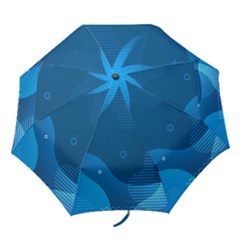 Abstract Classic Blue Background Folding Umbrellas by Ndabl3x