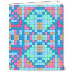 Checkerboard Square Abstract 8  X 10  Hardcover Notebook by Ravend
