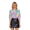 Abstract Background Texture Mid Sleeve Drawstring Hem Top View1