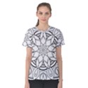 Mandala Drawing Dyes Page Women s Cotton T-Shirt View1